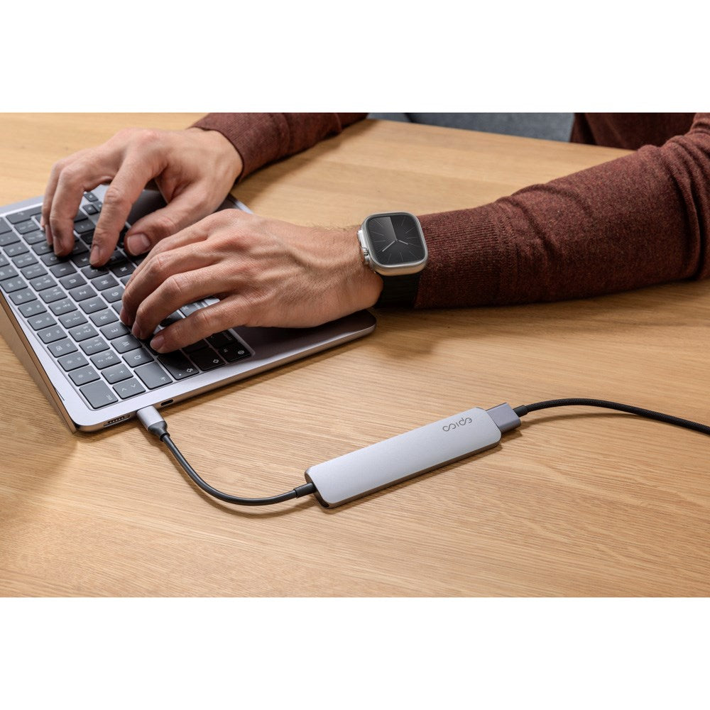 Epico 6-in-1 USB-C Adapter – Aluminium Design with 8K Resolution - Space Grey