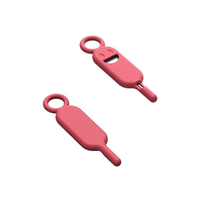 Sim Card Key in Silicone Case - Red