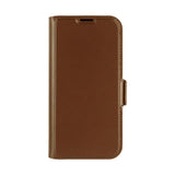 iPhone 16e dbramante1928 Oslo Pro Slim Recycled Plastic Flip Case with Card Holder - Dark Tan