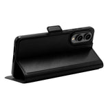 Samsung Galaxy S25 Edge dbramante1928 Oslo Pro Slim Recycled Plastic Flip Case with Card Holder - Black