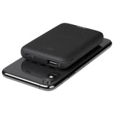 Deltaco 10W Powerbank with suction cups 5.000 mAh with 1 x USB-A / 1 x Qi wireless charger - Black