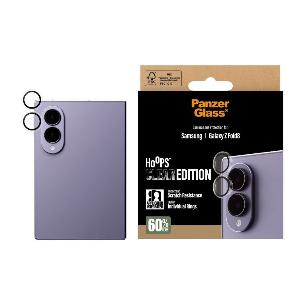 Samsung Galaxy Z Fold8 PanzerGlass® Hoops Clear Edition Camera Lens Protector - Transparent