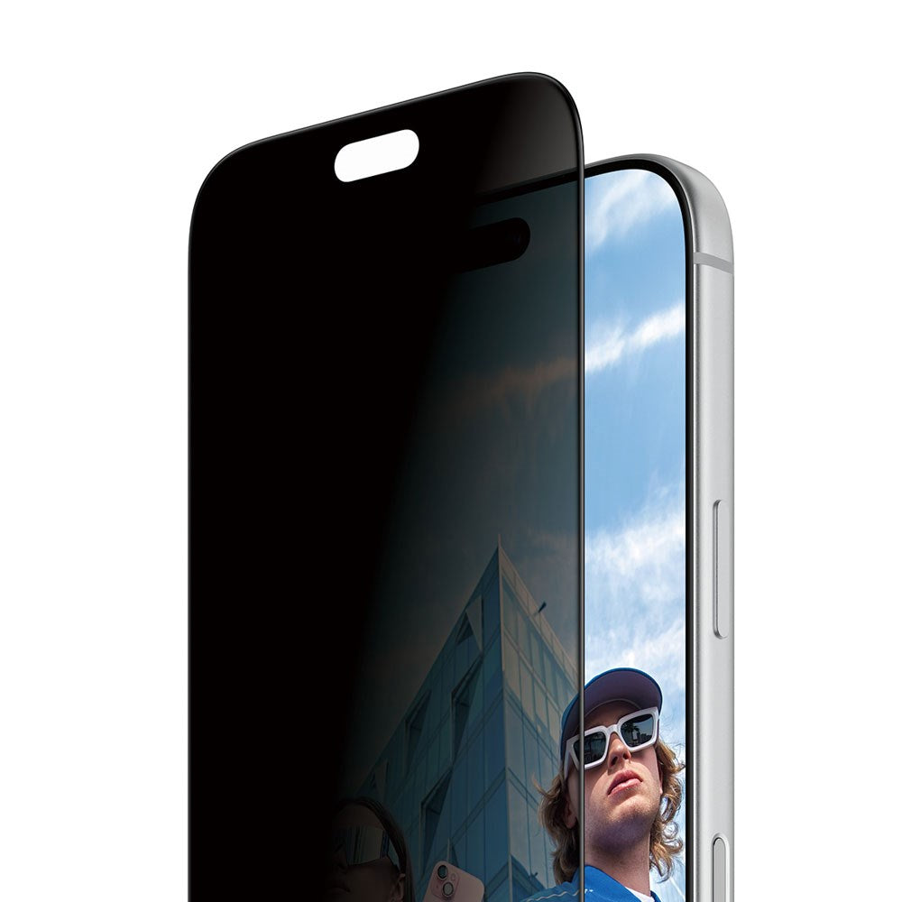 iPhone 18 Pro PanzerGlass Ultra Wide Fit Screen Protector Glass with FastFit In-A-Box - Privacy - Transparent