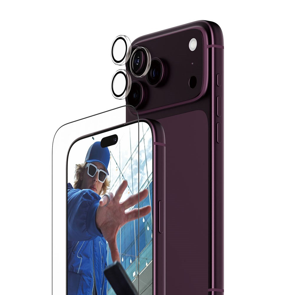 iPhone 18 Pro Max PanzerGlass Essentials 2-in-1 Bundle with EasyAligner / Screen Protection (UWF) / Hoops Camera Protection - Transparent