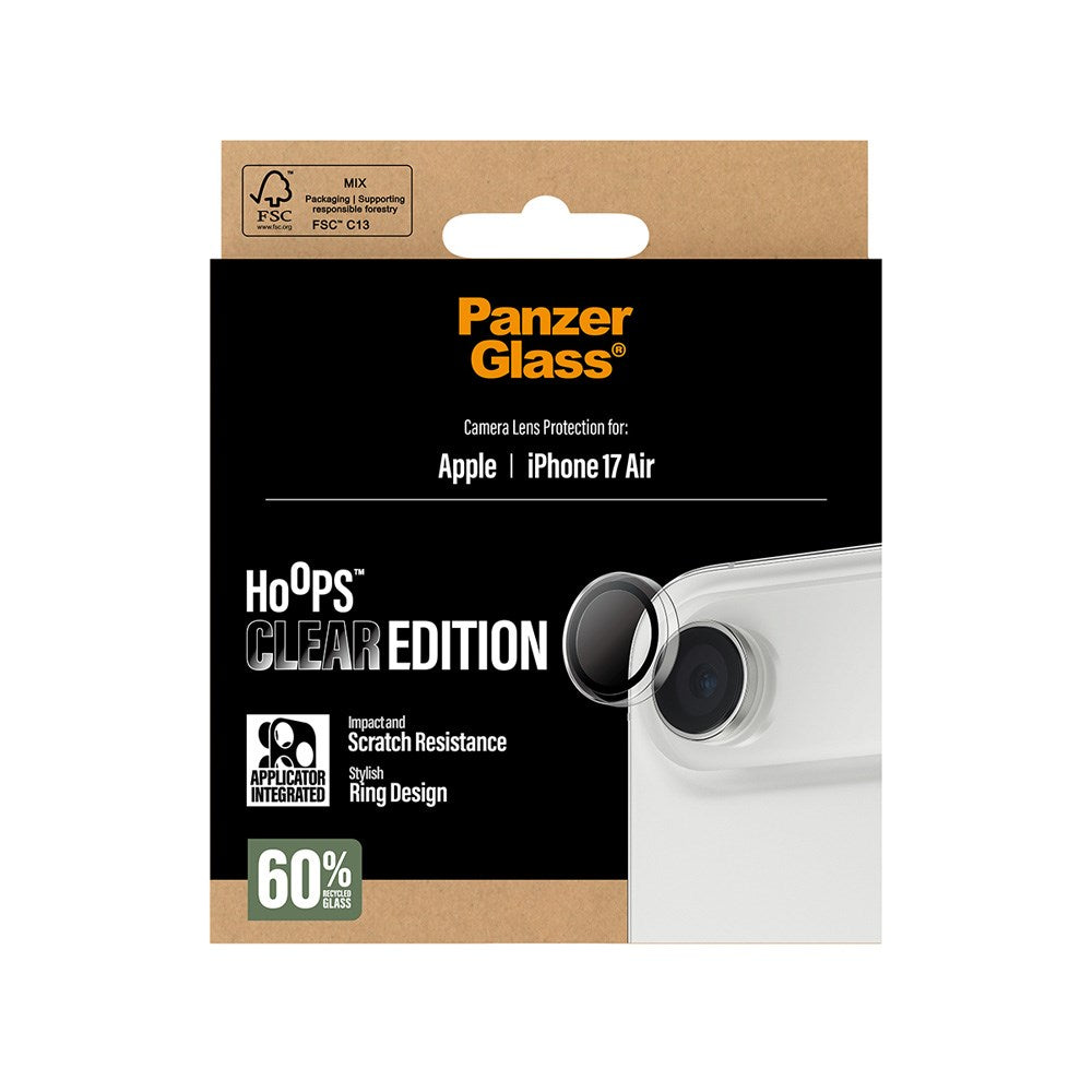 PanzerGlass iPhone Air Hoops Camera Lens Protection with Installation Frame - Transparent