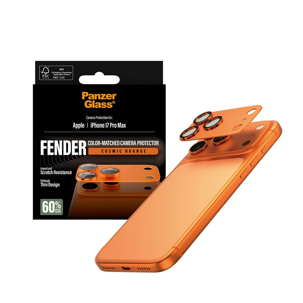 iPhone 17 Pro Max PanzerGlass FENDER Camera Lens Protection - Cosmic Orange