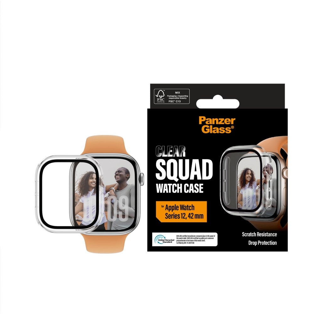 Apple Watch Series 12 (42mm) PanzerGlass Squad Case - Transparent