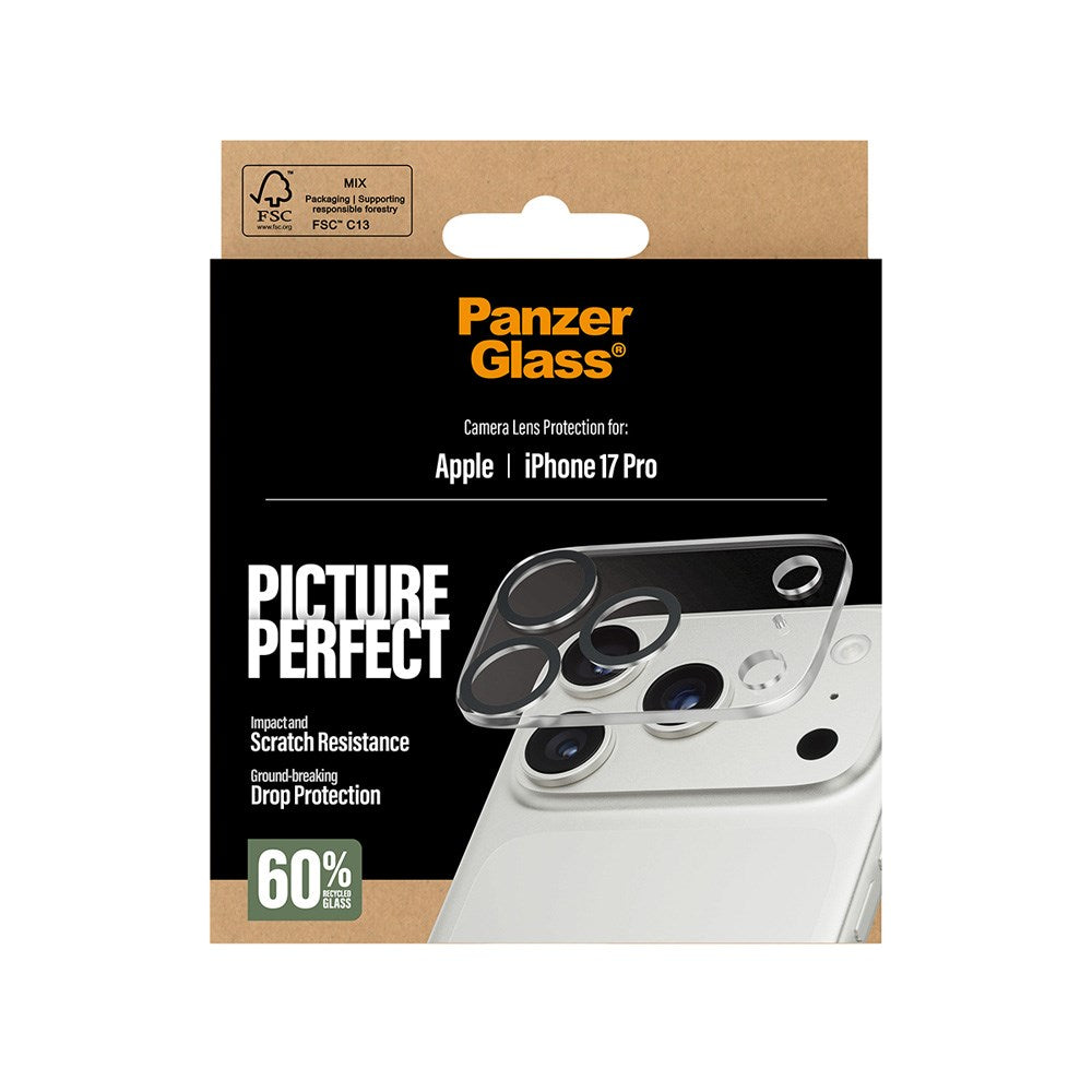 PanzerGlass iPhone 17 Pro PicturePerfect Camera Lens Protector - Transparent / Black