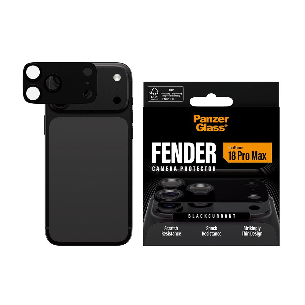 iPhone 18 Pro Max PanzerGlass FENDER Camera Lens Protection - Black Current