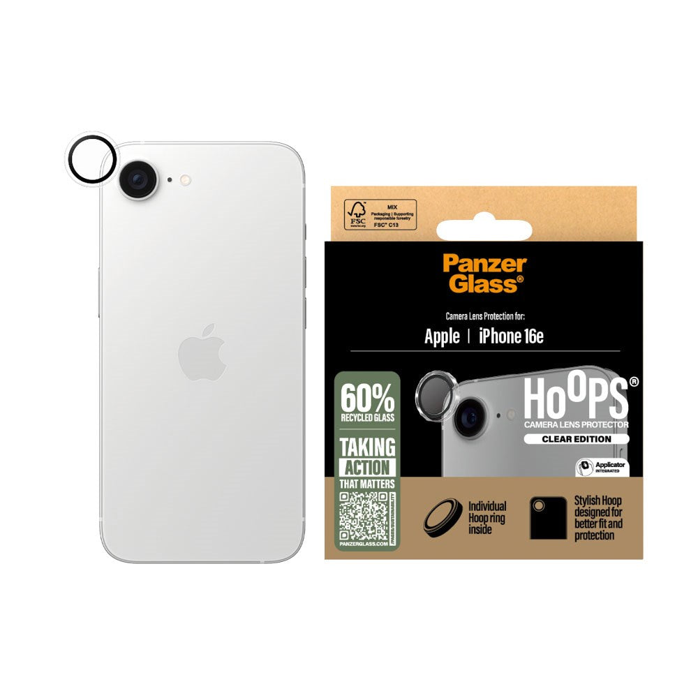 iPhone 16e PanzerGlass Hoops - Camera Protection - Transparent