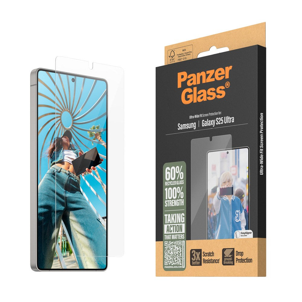 Samsung Galaxy S25 Ultra PanzerGlass Ultra-Wide Fit Screen Protector - Transparent