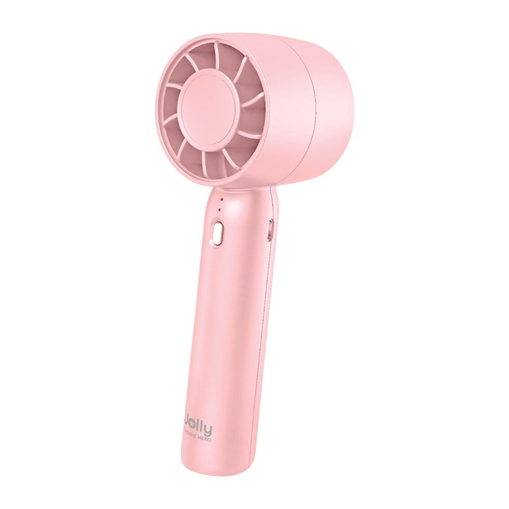 MUSIC HERO Mini Rechargeable Handheld Fan - Pink