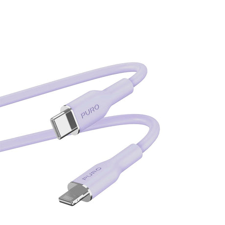 PURO Soft USB-C to Lightning Cable 1.5m - Purple