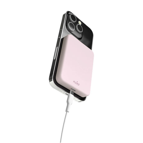 Puro Mini Power Mag 15W Magnetic Powerbank 4200 mAh with USB-C Connector - MagSafe Compatible - Pink