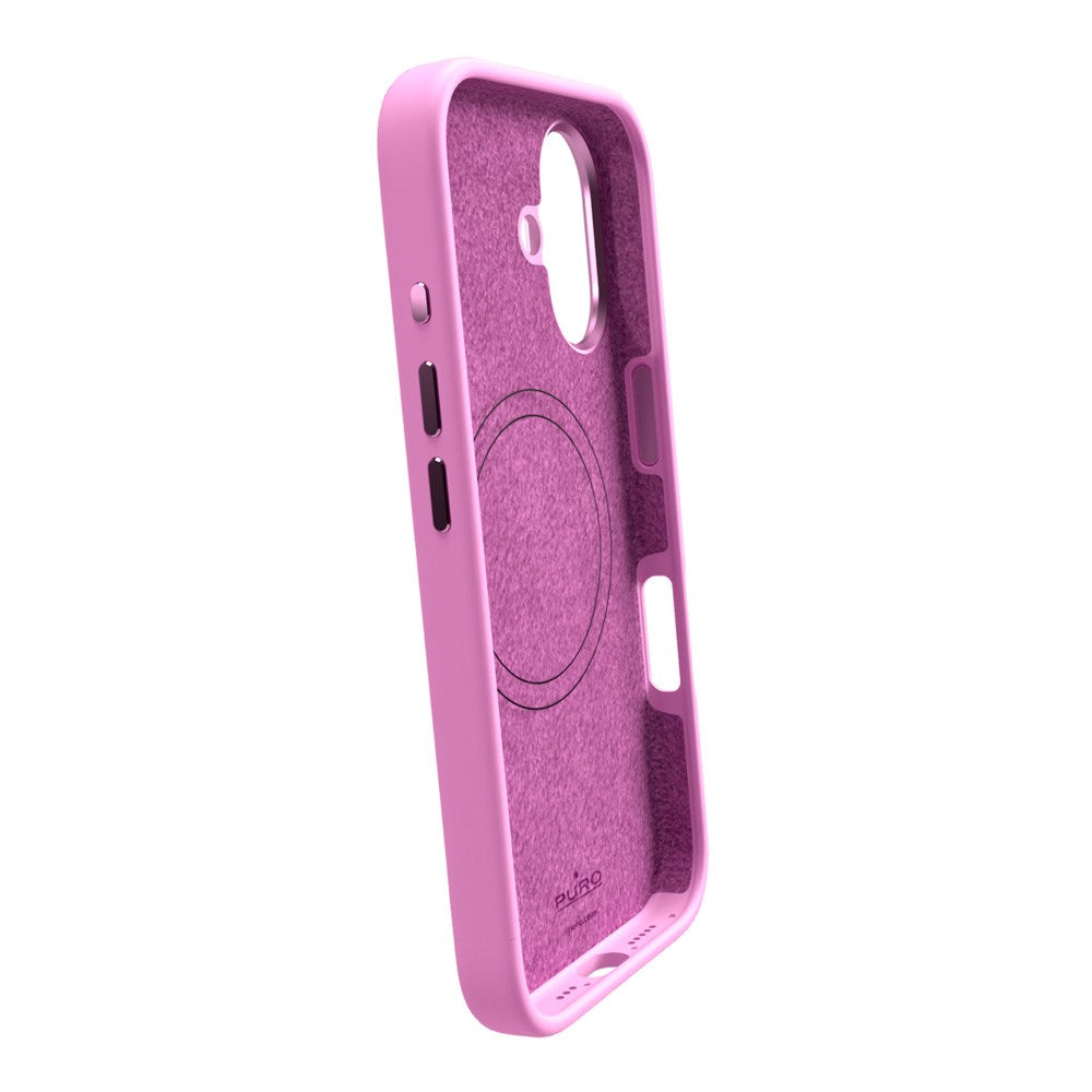 PURO ICON MAG PRO Silicone Case - MagSafe Compatible - iPhone 16 - Pink