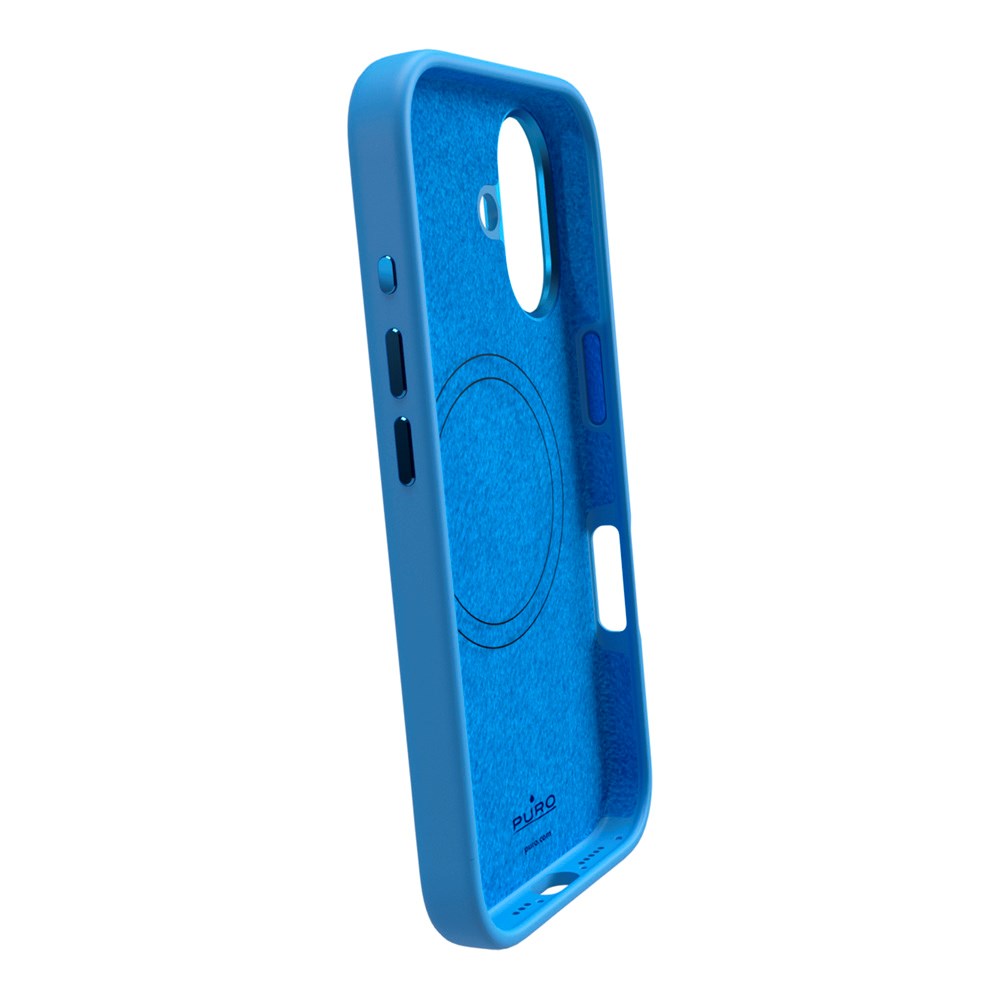 PURO ICON MAG PRO Silicone Case - MagSafe Compatible - iPhone 16 - Blue