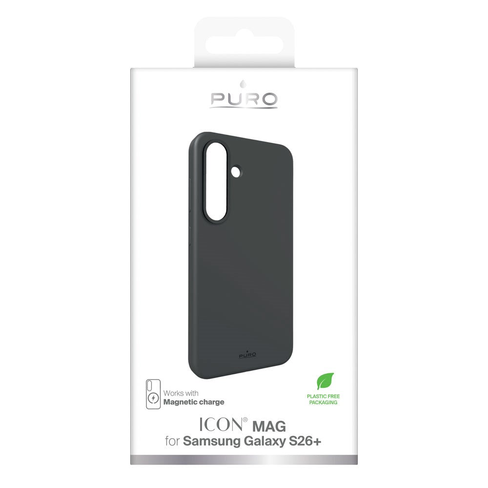 Samsung Galaxy S26+ (Plus) PURO ICON MAG Silicone Case - MagSafe Compatible - Black