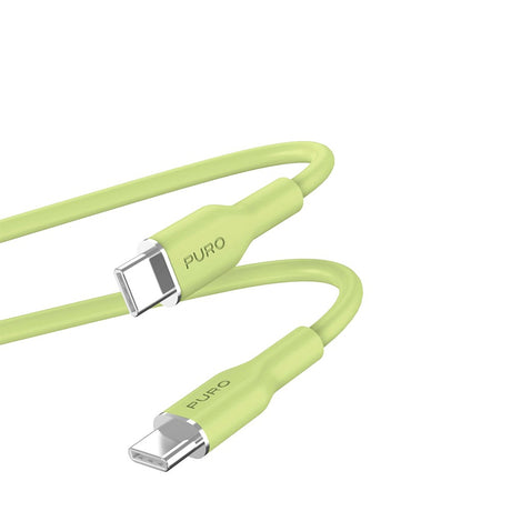 PURO Soft USB-C to USB-C Cable 1.5m - Light Green