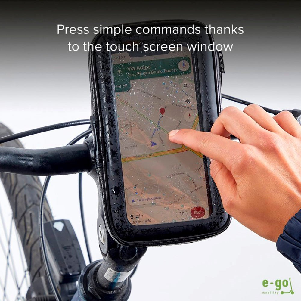 SBS Waterproof Mobile Phone Holder for Bicycle - Max Mobile: 147 x 66 mm - Black