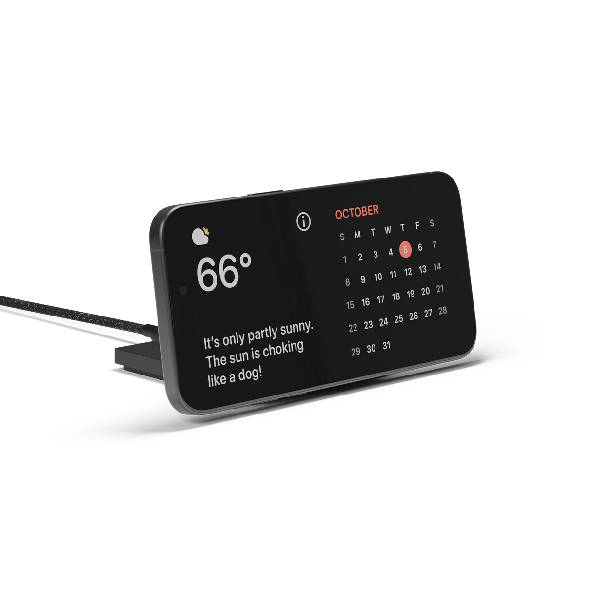 Native Union Rise Solo Qi2 Magnetic Wireless Charger - Black