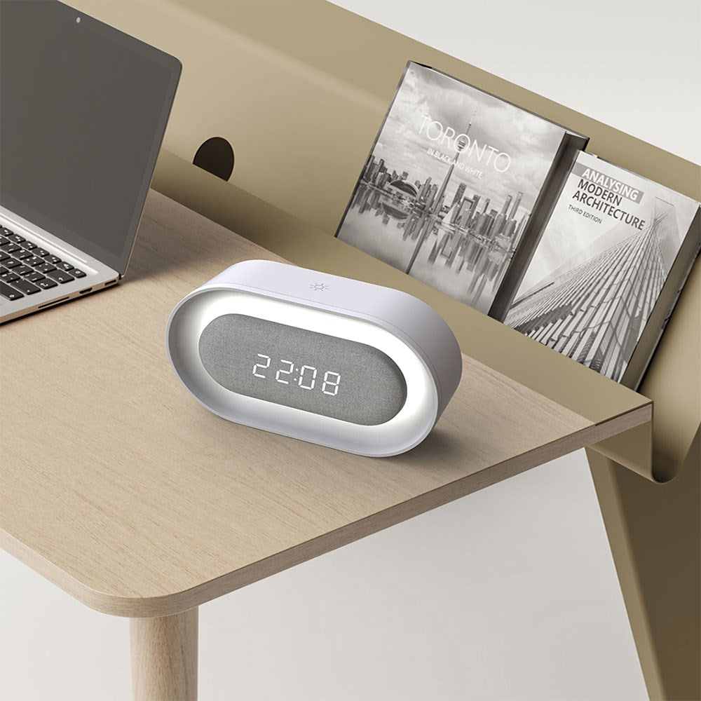 Forever Alarm Clock with LED Night Light - White