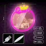 Forever Light LED Neon Light Mirror - "Queen"