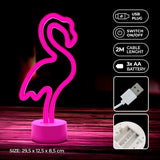 Forever Light Neon Decoration with Foot LED - Pink Light with Flamingo