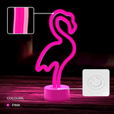 Forever Light Neon Decoration with Foot LED - Pink Light with Flamingo