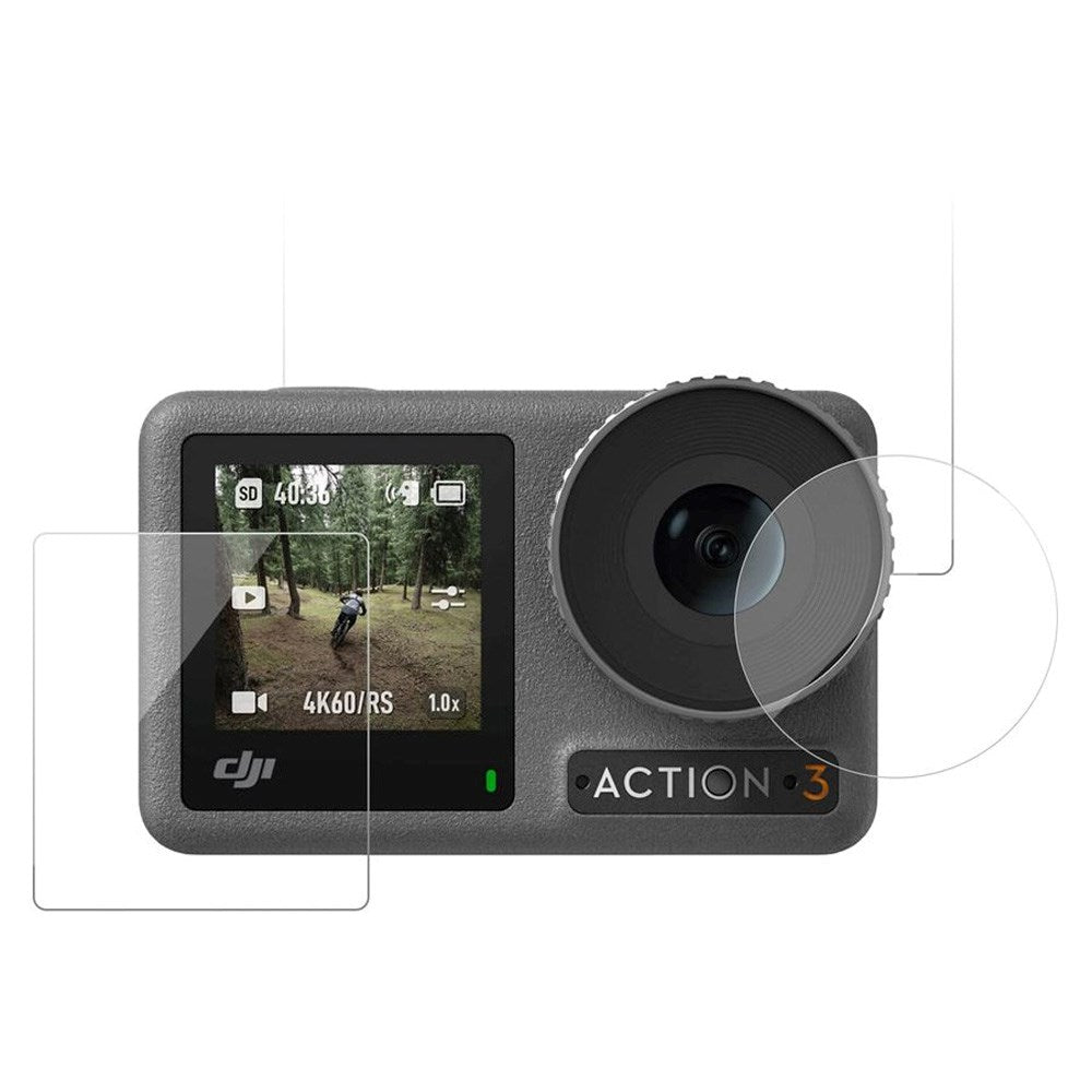 TELESIN DJI Osmo Action 3 / 4 Tempered Glass Screen Protector - Transparent
