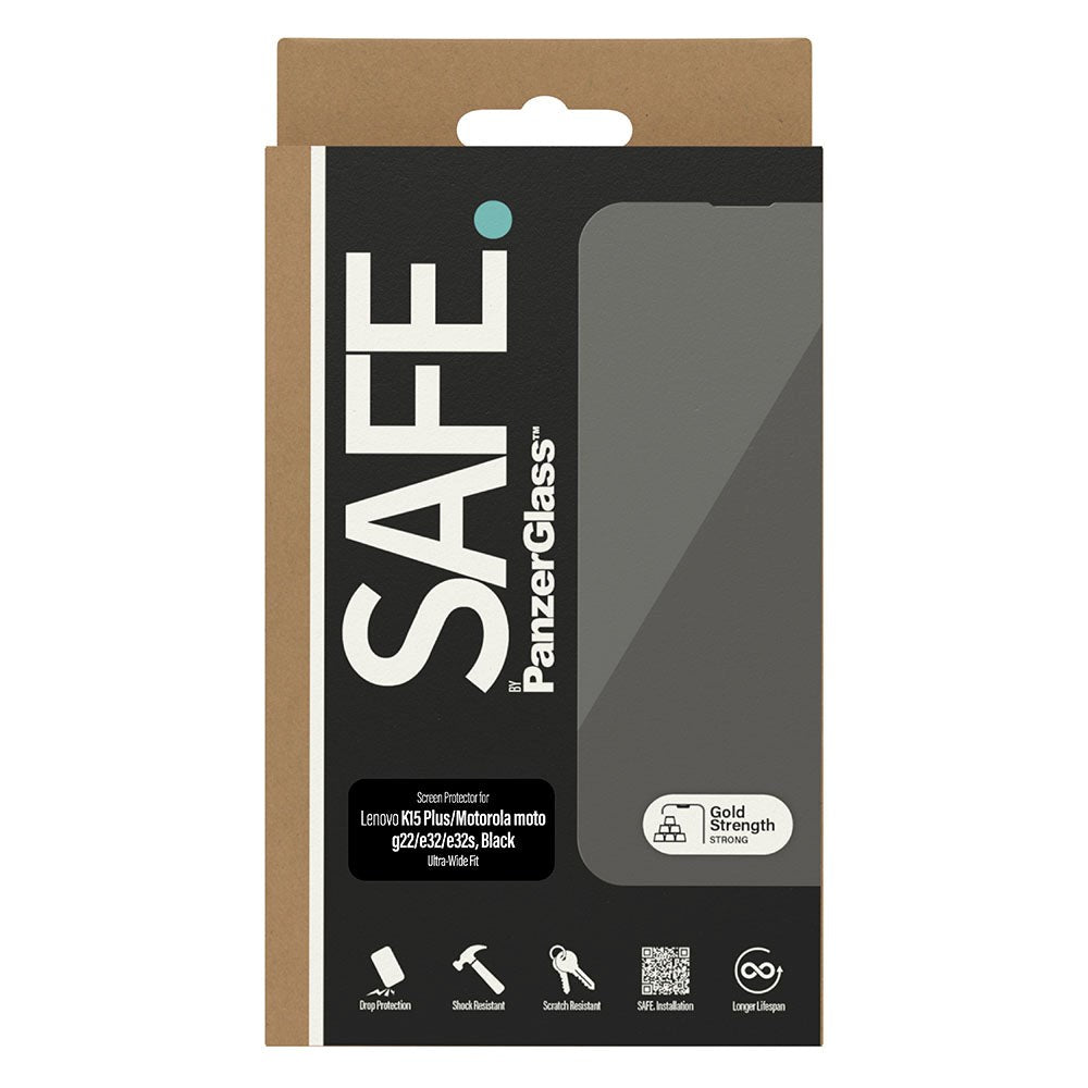 Motorola Moto G22 Safe By PanzerGlass™ Edge-to-Edge Fit Screen Protector - Case Friendly - Gold Strength - Transparent