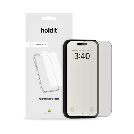 iPhone 14 / 13 / 13 Pro Holdit Tempered Glass Screen Protector 9H - Case Friendly - Transparent