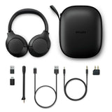 Philips Series 8000 Bluetooth Headphones Over-Ear w. ANC, USB-A/C Receiver & Cord - Black