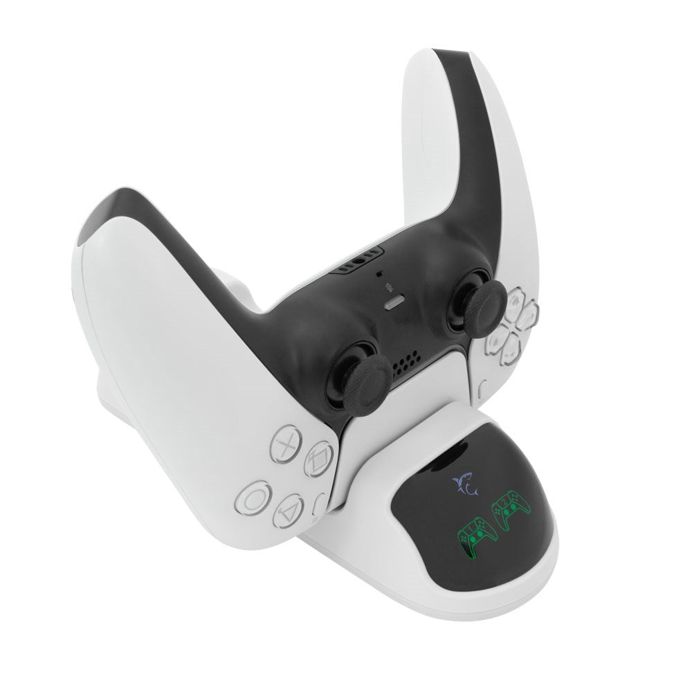 White Shark TAKEDOWN Charging Dock for PS5 Controller – White