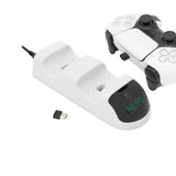 White Shark TAKEDOWN Charging Dock for PS5 Controller – White