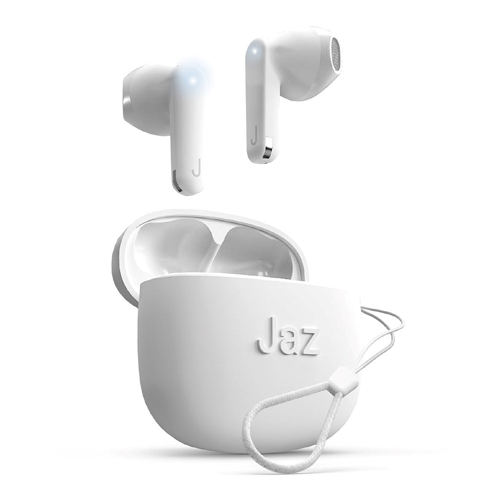 Jaz Amber True Wireless In-Ear Bluetooth Headphones w. Strap - White