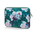 Trunk Neoprene Sleeve for MacBook 13" (30.5 x 21.5 x 1.5 cm) - Sweet Power Green Flower