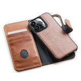 iPhone 13 Pro Trunk 2-i-1 Leather Flip Case w. Wallet - Brown