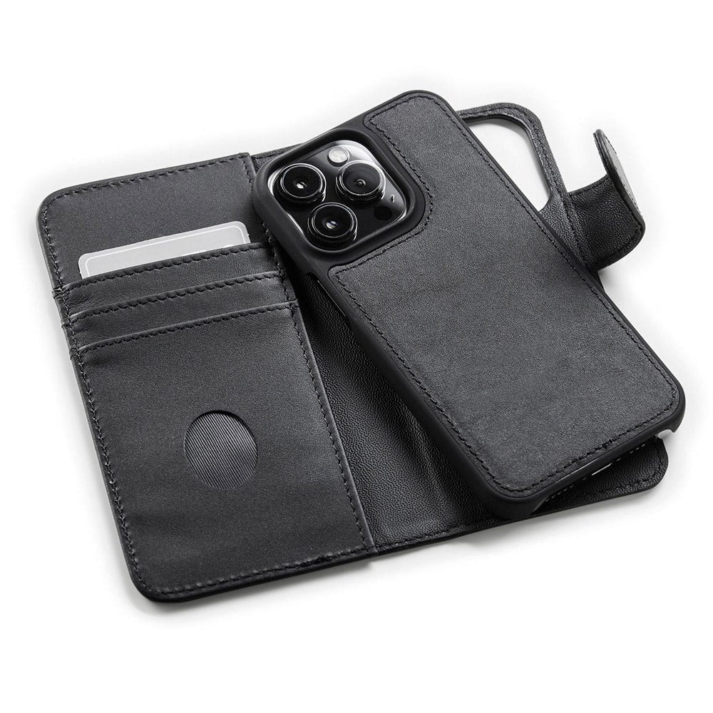 iPhone 13 Pro Max Trunk 2-i-1 Leather Flip Case w. Wallet - Black