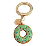 AirTag Silicone Case with Round Carabiner - Donut - Green