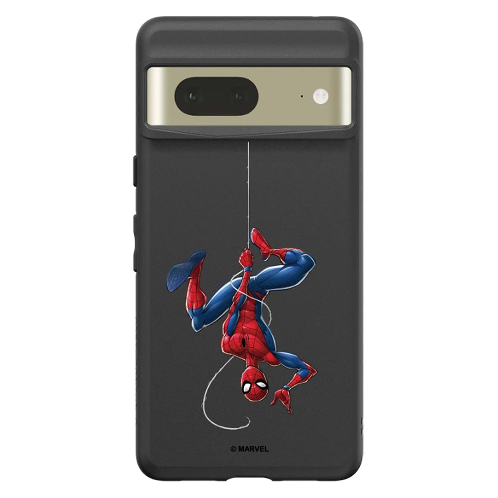 Google Pixel 7 RhinoShield SolidSuit Drop Proof Case with Marvel - Spider-man Upside Down