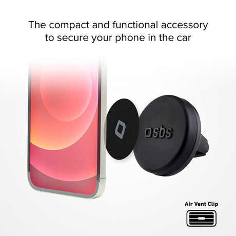 SBS Magnetic Mobile Phone Holder for Car - Black