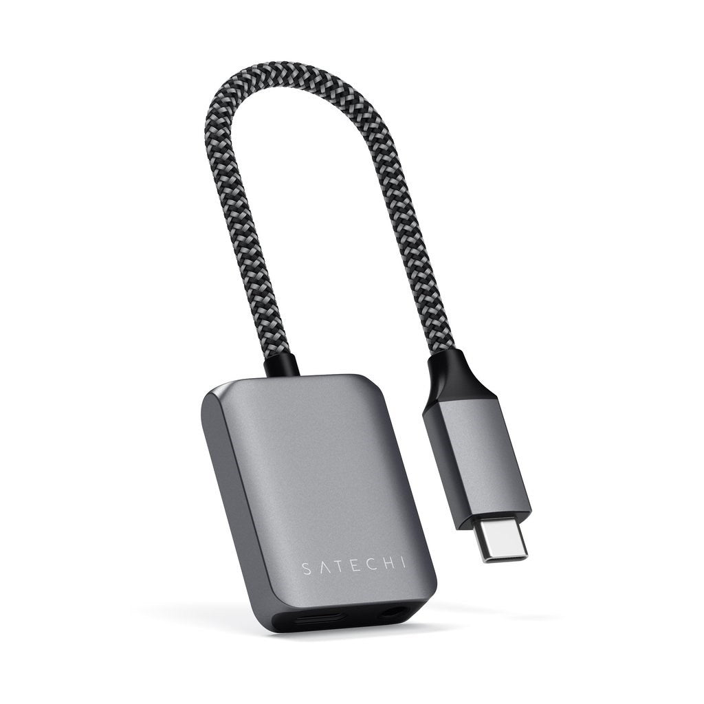 Satechi USB-C to Jack 3.5 mm & USB-C Adapter - Space Grey