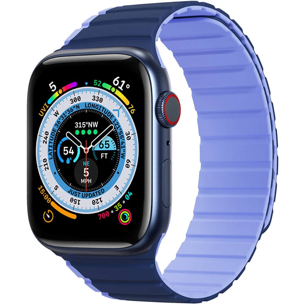 Apple Watch (42/44/SE/45/46/49mm) Dux Ducis LD-Series Magnetic Silicone Strap - Blue