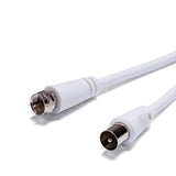Antenna Cable Type-F to Coaxial M-M - 3m White