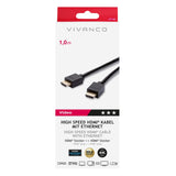 Vivanco HDMI 2.0 Cable (Male to Male) 4K / 60Hz - 1m - Black