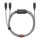 Native Union 2-in-1 USB-C to USB-C Cable 140W - 2m - Zebra