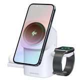3-in-1 Qi2 Wireless Charger Mobile Origin - Phone, Apple Watch & Earphones - White