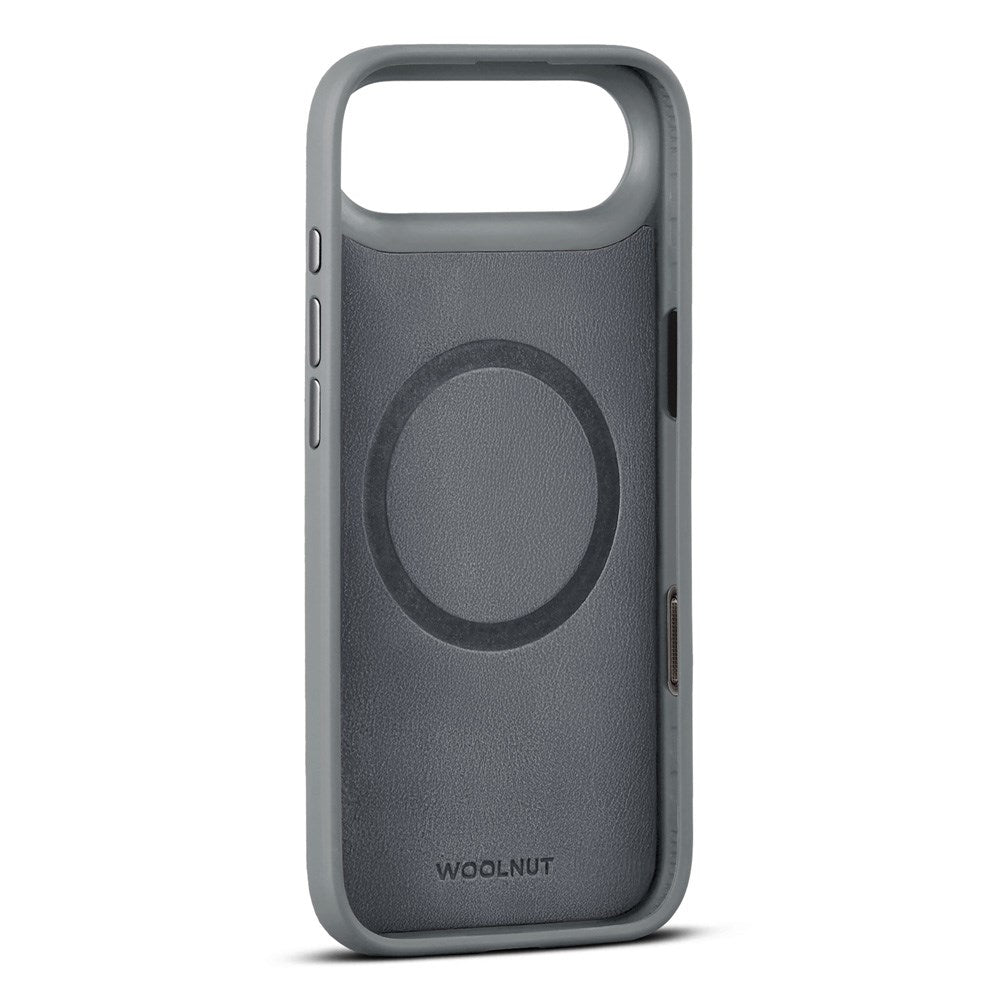 WOOLNUT iPhone Air Full Grain Leather Case - MagSafe Compatible - Grey
