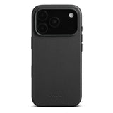 WOOLNUT iPhone 17 Pro Full Grain Leather Case - MagSafe Compatible - Black