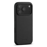 WOOLNUT iPhone 17 Pro Full Grain Leather Case - MagSafe Compatible - Black